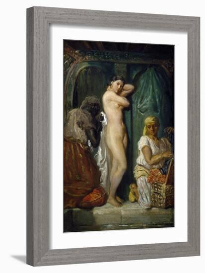 Bathing in Seraglio, 1849-Theodore Chasseriau-Framed Giclee Print