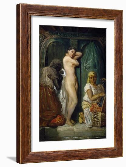 Bathing in Seraglio, 1849-Theodore Chasseriau-Framed Giclee Print