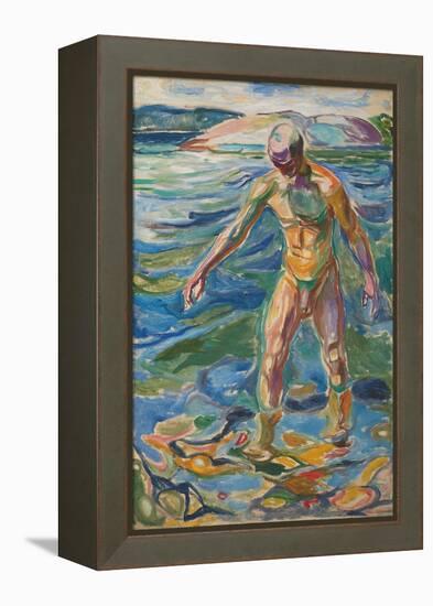 Bathing Man, 1918 (Oil on Canvas)-Edvard Munch-Framed Premier Image Canvas