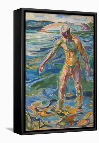 Bathing Man, 1918 (Oil on Canvas)-Edvard Munch-Framed Premier Image Canvas