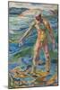 Bathing Man, 1918 (Oil on Canvas)-Edvard Munch-Mounted Giclee Print