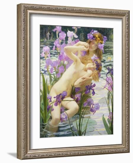 Bathing Nymphs-Gaston Bussiere-Framed Giclee Print