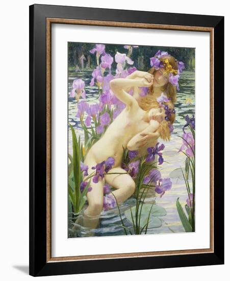 Bathing Nymphs-Gaston Bussiere-Framed Giclee Print