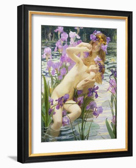 Bathing Nymphs-Gaston Bussiere-Framed Giclee Print