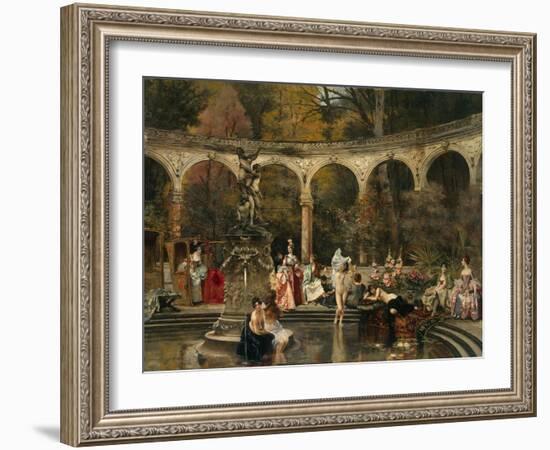 Bathing of Court Ladies in the 18th Century, 1888-Francois Flameng-Framed Giclee Print