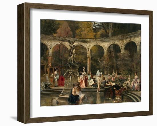 Bathing of Court Ladies in the 18th Century, 1888-Francois Flameng-Framed Giclee Print