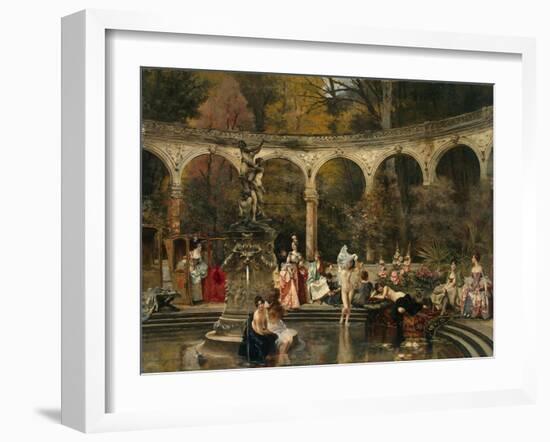 Bathing of Court Ladies in the 18th Century, 1888-Francois Flameng-Framed Giclee Print