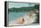 Bathing on Beach, Lake Tahoe-null-Framed Stretched Canvas