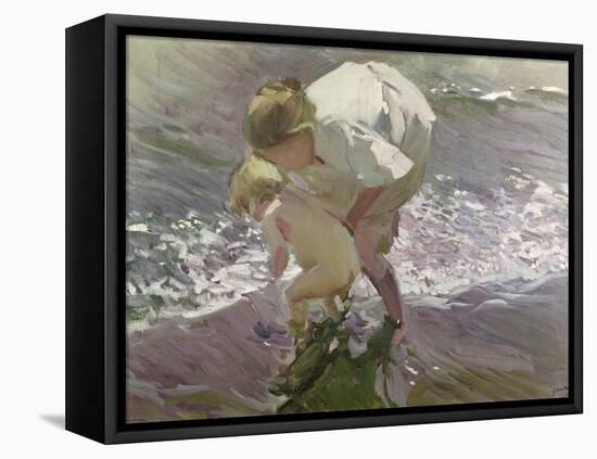 Bathing on the Beach, 1908-Joaquín Sorolla y Bastida-Framed Premier Image Canvas