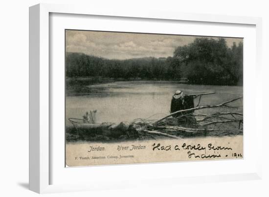 Bathing Place on the River Jordan, Palestine-null-Framed Art Print