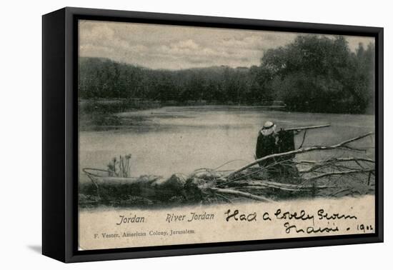 Bathing Place on the River Jordan, Palestine-null-Framed Stretched Canvas