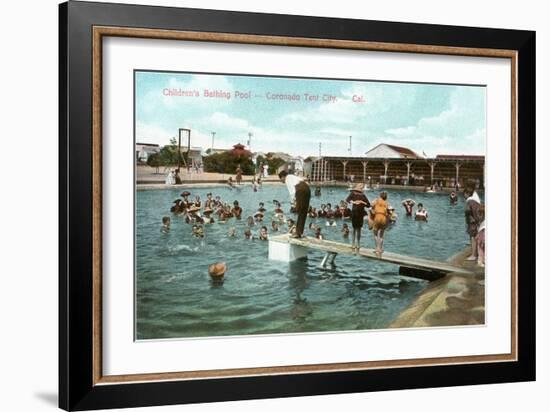 Bathing Pool, Coronado Tent City, San Diego, California-null-Framed Art Print