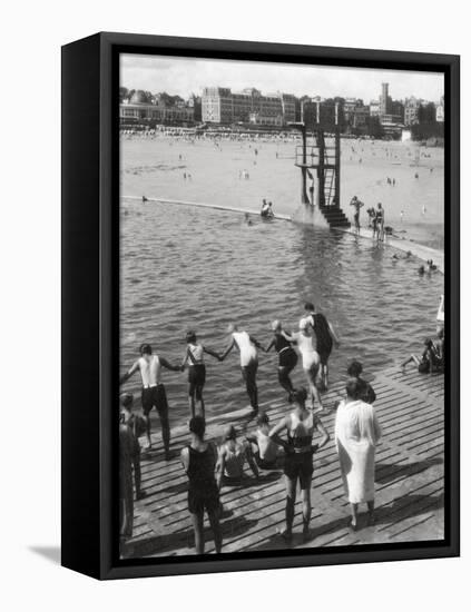 Bathing Pool, Dinard, Brittany, France, 20th Century-null-Framed Premier Image Canvas