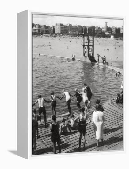 Bathing Pool, Dinard, Brittany, France, 20th Century-null-Framed Premier Image Canvas