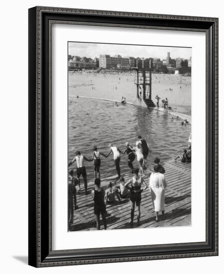 Bathing Pool, Dinard, Brittany, France, 20th Century-null-Framed Photographic Print