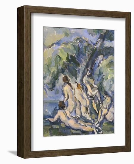 Bathing Study for Les Grandes Baigneuses, circa 1902-1906-Paul Cézanne-Framed Giclee Print