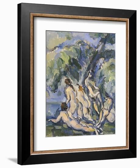 Bathing Study for Les Grandes Baigneuses, circa 1902-1906-Paul Cézanne-Framed Giclee Print