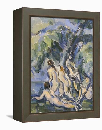 Bathing Study for Les Grandes Baigneuses, circa 1902-1906-Paul Cézanne-Framed Premier Image Canvas