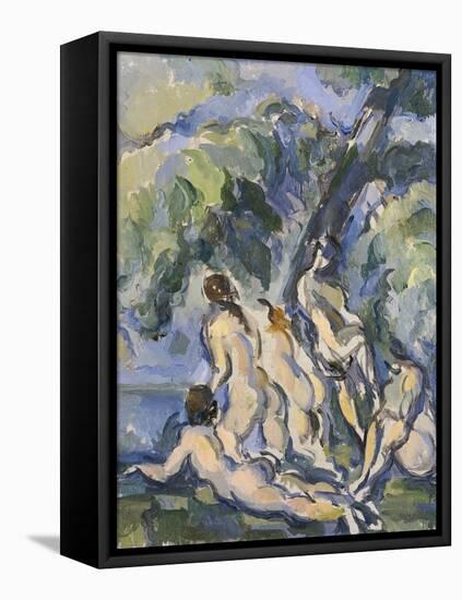 Bathing Study for Les Grandes Baigneuses, circa 1902-1906-Paul Cézanne-Framed Premier Image Canvas