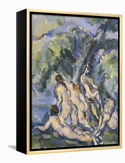 Bathing Study for Les Grandes Baigneuses, circa 1902-1906-Paul Cézanne-Framed Premier Image Canvas