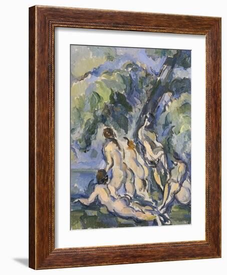 Bathing Study for Les Grandes Baigneuses, circa 1902-1906-Paul Cézanne-Framed Giclee Print