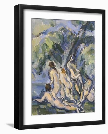 Bathing Study for Les Grandes Baigneuses, circa 1902-1906-Paul Cézanne-Framed Giclee Print