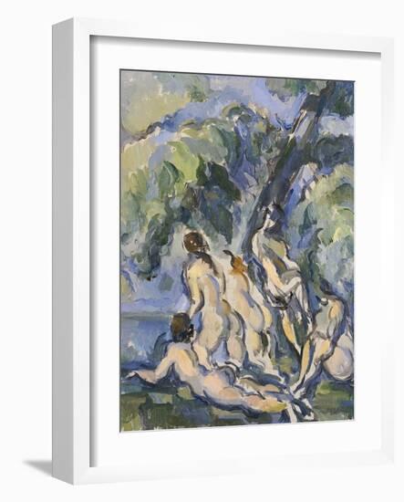 Bathing Study for Les Grandes Baigneuses, circa 1902-1906-Paul Cézanne-Framed Giclee Print