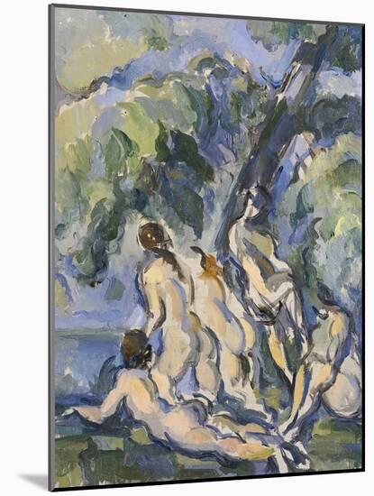 Bathing Study for Les Grandes Baigneuses, circa 1902-1906-Paul Cézanne-Mounted Giclee Print