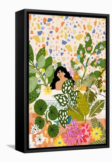 Bathing with Flowers-Alja Horvat-Framed Premier Image Canvas