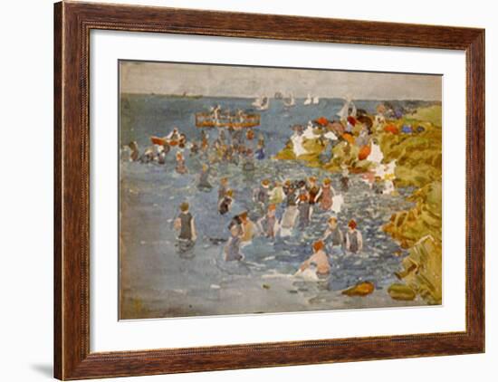 Bathing-Maurice Brazil Prendergast-Framed Art Print