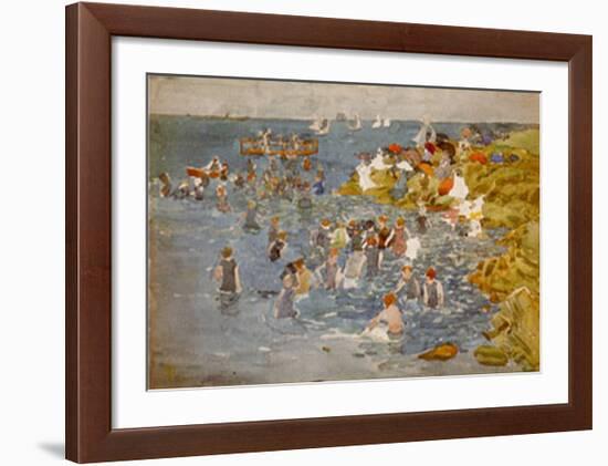 Bathing-Maurice Brazil Prendergast-Framed Art Print