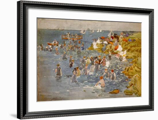 Bathing-Maurice Brazil Prendergast-Framed Art Print