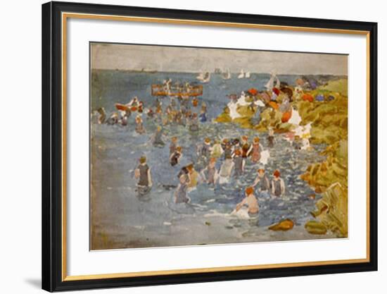 Bathing-Maurice Brazil Prendergast-Framed Art Print