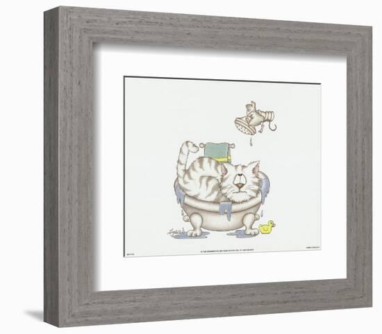 Bathroom Cats IV-A^ Langston-Framed Art Print