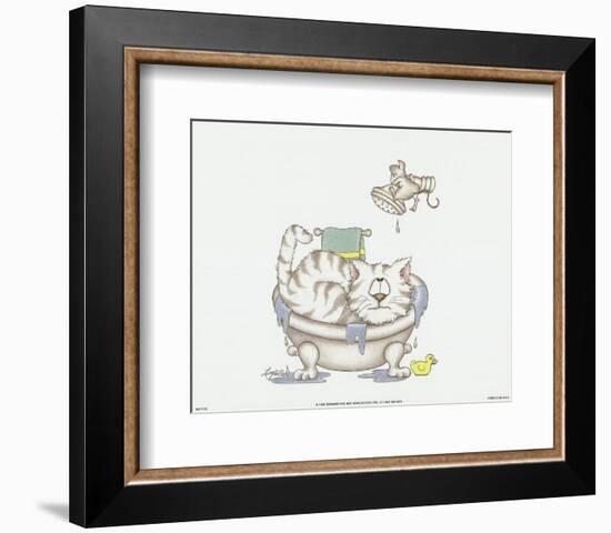 Bathroom Cats IV-A^ Langston-Framed Art Print