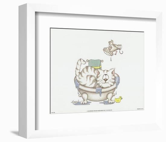 Bathroom Cats IV-A^ Langston-Framed Art Print