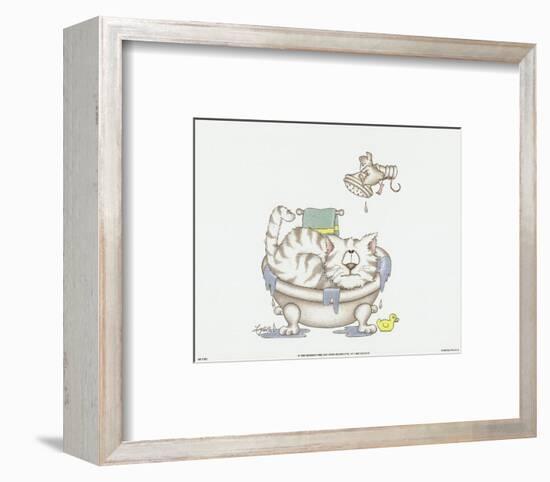 Bathroom Cats IV-A^ Langston-Framed Art Print