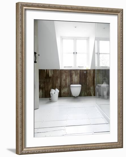 Bathroom Detail in Coach House of Orchard Cottage Conversion, UK-Stuart Cox-Framed Photo