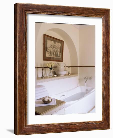 Bathroom Detail in One of the En-Suite Guest Bedrooms, Samode Palace Hotel, Samode, India-John Henry Claude Wilson-Framed Photographic Print