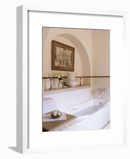 Bathroom Detail in One of the En-Suite Guest Bedrooms, Samode Palace Hotel, Samode, India-John Henry Claude Wilson-Framed Photographic Print