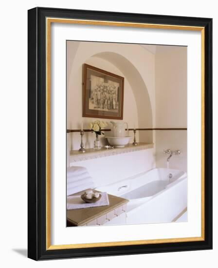 Bathroom Detail in One of the En-Suite Guest Bedrooms, Samode Palace Hotel, Samode, India-John Henry Claude Wilson-Framed Photographic Print