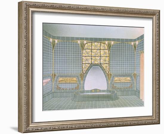 Bathroom Interior Designed by Henri Sauvage and Sarazin, from 'Documents D'Art Moderne', 1900-03-null-Framed Giclee Print