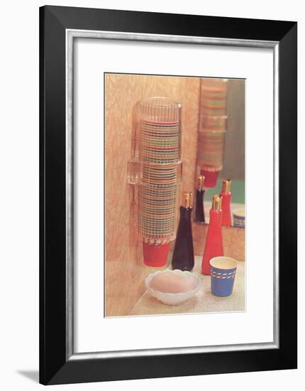 Bathroom Paper Cup Dispenser-null-Framed Art Print