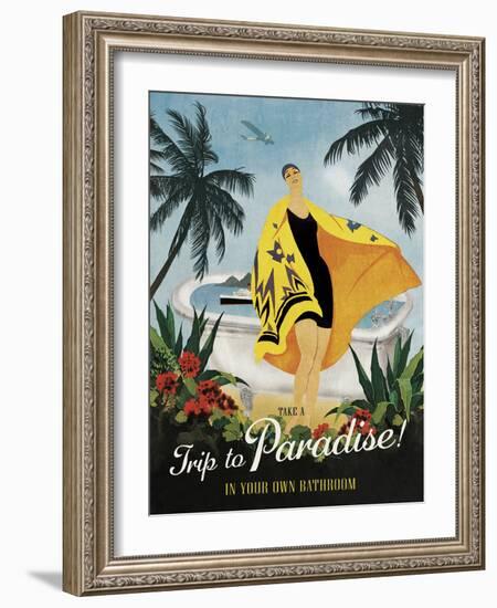 Bathroom Paradise-The Vintage Collection-Framed Giclee Print