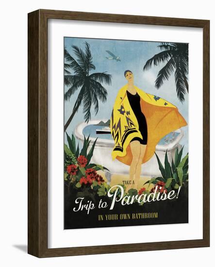 Bathroom Paradise-The Vintage Collection-Framed Giclee Print