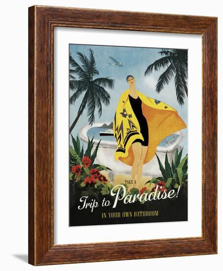 Bathroom Paradise-The Vintage Collection-Framed Giclee Print