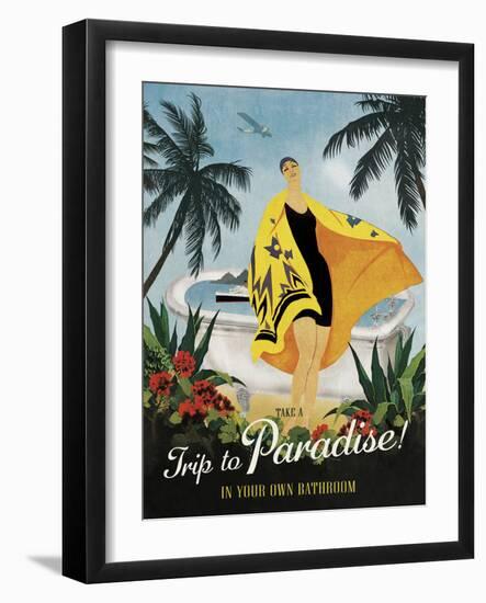 Bathroom Paradise-The Vintage Collection-Framed Giclee Print