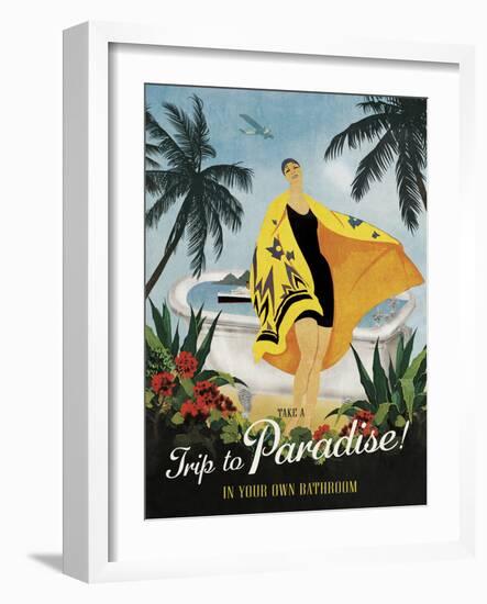 Bathroom Paradise-The Vintage Collection-Framed Giclee Print