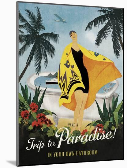 Bathroom Paradise-The Vintage Collection-Mounted Giclee Print