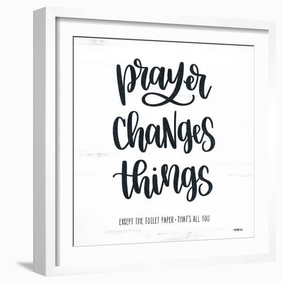 Bathroom Prayer Changes Things II-Imperfect Dust-Framed Art Print